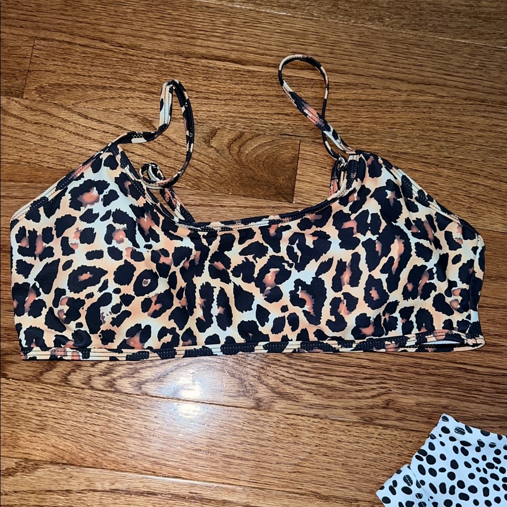 SHEIN Set of 3 Bathing Suit Animal Print Bikini Tops Size Medium - Picture 3 of 11
